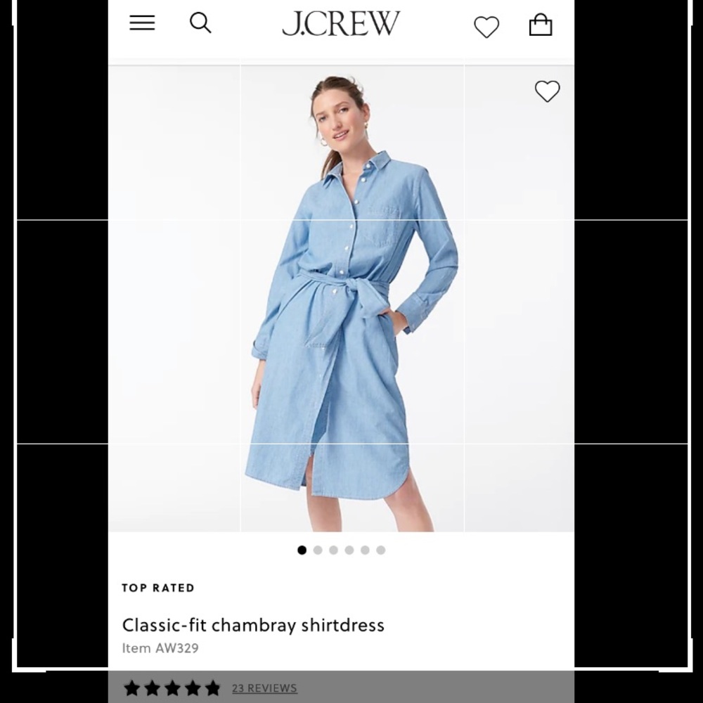 J Crew chambray shirtdress sz 2P.